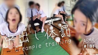 Blonde teen Japanese cuties seduce with nasty cums in wild gym bang