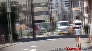 asiatic adolescent females pissed out in public exterior