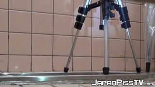 Asian Dolls Exposing Pussies During Public Urination